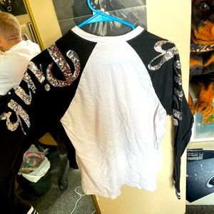 All different brands. Sizes range from XS to M